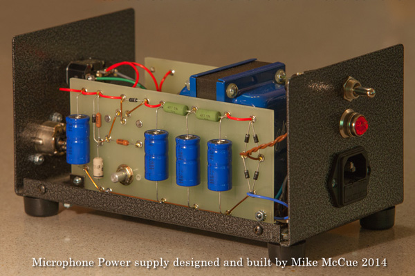 This is a photo of a DIY power supply for a microphone.